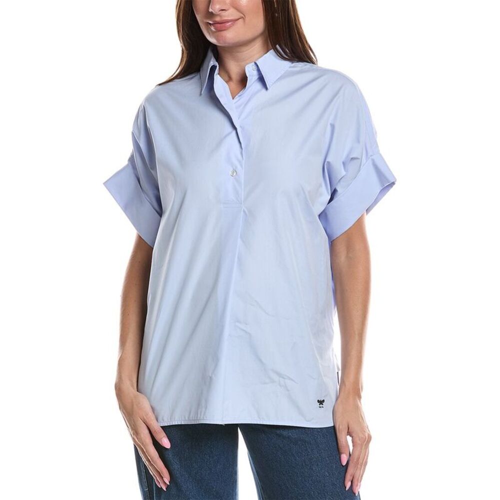 Max Mara Womens Ardea Shirt, Blue